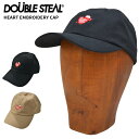 【割引クーポン配布中】 DOUBLE STEAL ダブルスティール キャップ HEART EMBROIDERY 6-PANEL CAP 帽子 ストラップバックキャップ 6パネルキャップ 431-92011