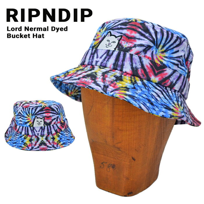 【割引クーポン配布中】 RIPNDIP リップンディップ ハット LORD NERMAL DYED BUCKET HAT バケットハット 帽子 タイダイ RND6092 【単品購入の場合はメール便発送】