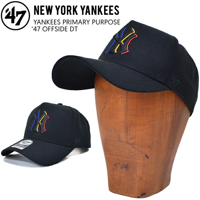Rakuten - '47 フォーティーセブン キャップ 帽子 YANKEES PRIMARY PURPOSE '47 OFFSIDE DT CAP ヤンキース プライマリーパーパス オフサイド ブラック