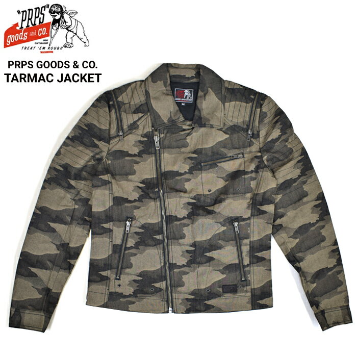 PRPS GOODS CO. ピーアールピーエス グッズアンドコー TARMAC JACKET ライダースジャケット メンズ アウター 【在庫一掃】