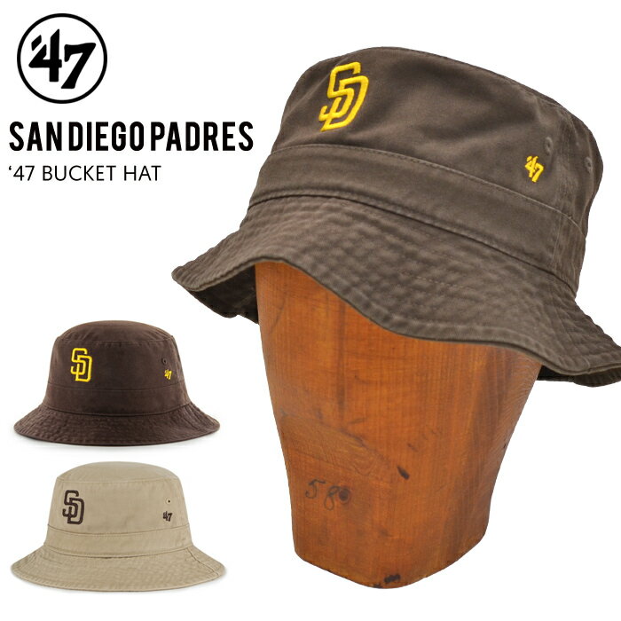 Rakuten - '47 フォーティーセブン ハット PADRES '47 BUCKET HAT CAP バケットハット キャップ 帽子 パドレス ブラウン カーキ 【単品購入の場合はメール便発送】