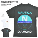 楽天Slow time life【割引クーポン配布中】 DIAMOND SUPPLY Co. ダイヤモンド サプライ × NAUTICA ノーティカ SWITCH TEE 半袖 カットソー トップス メンズ S-XL ブラック ホワイト C20DMPA407S 【単品購入の場合はネコポス便発送】【バーゲン】