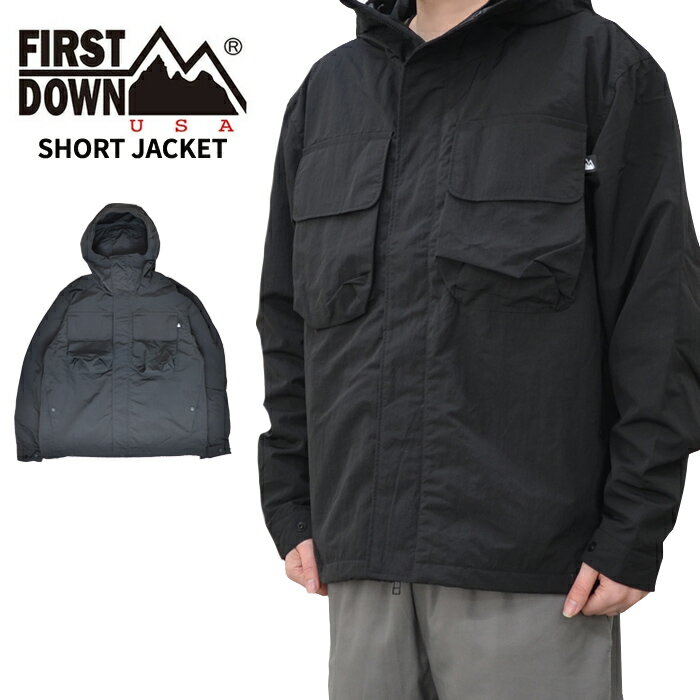 Rakuten - FIRST DOWN USA ファーストダウン ジャケット SHORT JACKET TASLAN NYLON ショートジャケット タスランナイロン ナイロンジャケット アウター ブルゾン メンズ M-XL ブラック F441002C 【バーゲン】
