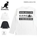  KANGOL カンゴール ロンT PARENTAL LOGO L/S TEE 長袖 Tシャツ カットソー トップス ブラック ホワイト M-XL LCT0093 