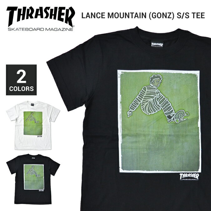 楽天Slow time life【割引クーポン配布中】 THRASHER スラッシャー LANCE MOUNTAIN S/S TEE Tシャツ 半袖 メンズ クルーネックTシャツ ティーシャツ ストリート スケート TH91152 【単品購入の場合はネコポス便発送】【バーゲン】