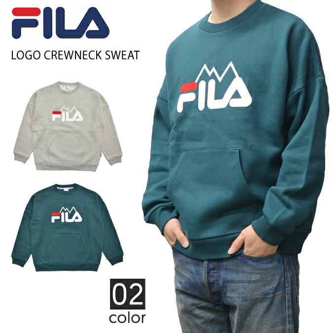 楽天Slow time life【割引クーポン配布中】 FILA HERITAGE フィラ ヘリテージ LOGO CREWNECK SWEAT SHIRT クルーネック スウェット トレーナー フリース ストリート FM9455 【バーゲン】