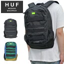 【割引クーポン配布中】 HUF ハフ バックパック MISSION BACKPACK リュック 鞄 バッグ BAG ブラック ブルー/グリーン AC00698