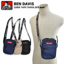 【割引クーポン配布中】 BEN DAVIS ベンデイビス LOGO TAPE SHOULDER BAG ショルダーバッグ ミニショルダー サコッシュバッグ 鞄 メンズ レディース ユニセックス BDW-9309 【ネコポス便発送で送料無料】