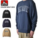 yN[|zzz BEN DAVIS xfCrX g[i[ COLLEGE SWEAT CREW XEFbg t[X M-XL BDZ2-2000