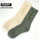 【割引クーポン配布中】 ONLY NY オンリーニューヨーク ソックス CORE LOGO SOCKS 靴下 メンズ スケートソックス クルーソックス チューブソックス 【ネコポス便発送で送料無料】