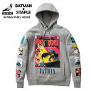 yN[|zzz STAPLE ~ BATMAN XeCv ~ obg} p[J[ BATMAN PANEL HOODIE vI[o[ p[J[ XEFbg t[X O[ L-2XL 2209H10834