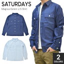 SATURDAYS NYC (サタデーズ ニューヨークシティ) Mugnus Denim L/S Shirt デニムシャツ カジュアルシャツ ワークシャツ アメリカ直営店買付の本物/正規品 サイズ（平置cm） Sサイズ　着丈70cm 身幅55cm 袖丈(肩上から)65cm 肩幅44cm Mサイズ　着丈72cm 身幅58cm 袖丈(肩上から)66cm 肩幅47cm Lサイズ　着丈75cm 身幅60cm 袖丈(肩上から)67cm 肩幅49cm XLサイズ　着丈77cm 身幅62cm 袖丈(肩上から)68cm 肩幅51cm ※多少の誤差はご了承ください。 素材/100% コットン 状態/新品 シンプル、ベーシックで使い勝手の良いデニムシャツ。■ ブランド説明 SATURDAYS NYC / サタデーズ ニューヨークシティ ニューヨーク発のサーフカルチャーを牽引するブランド。 NYらしいライフスタイルを反映させ、デザイン・着心地にも拘った 世界中でも人気、話題のブランド。 ■ アイテム説明 Mugnus Denim L/S Shirt シンプル、ベーシックで使い勝手の良いデニムシャツ。 アイテム：Mugnus Denim L/S Shirt 素材：100% コットン 原産国：CHINA カラー：インディゴ、ウォッシュインディゴ 状態：新品 ※商品によっては紙タグ、プライスタグなどが取れてしまっている商品もございます。 ※お客様のPCモニターによって、実際の商品の色合いと異なって見える場合がございます。 予めご了承くださいませ。 ■ サイズ サイズ S M L XL 着丈 70cm 72cm 75cm 77cm 身幅 55cm 58cm 60cm 62cm 袖丈（肩上から） 65cm 66cm 67cm 68cm 肩幅 44cm 47cm 49cm 51cm ※ 当店平置きにて採寸しております為、多少の誤差はご了承くださいませ。 着用画像スタッフのスペック身長175cm 体重72kg 着用サイズMサイズ