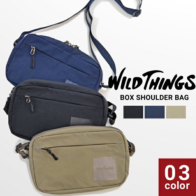 【割引クーポン配布中】 WILD THINGS ワイルドシングス BOX SHOULDER BAG ナイロン サコッシュ バッグ ショルダーバッグ 鞄 メンズ レディース ユニセックス カジュアル アウトドア WT-380-0138