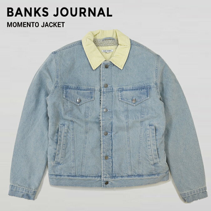 【割引クーポン配布中】 BANKS JOURNAL バンクス ジャーナル ジャケット MOMENTO JACKET デニムジャケット ボアジャケット メンズ S-XL ブルー WJT0057 【バーゲン】