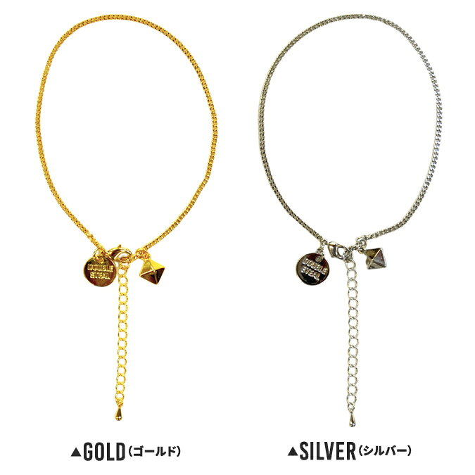 Slow time lifeのDOUBLE STEAL ダブルスティール STUDS ANKLET アンクレット アクセサリー メンズ 【メール便発送で送料無料】｜アングル3