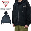 yN[|zzz GUESS (QX) Wbvp[J[ Originals Logo Zip-Up Hooded Sweatshirt XEFbg t[X  M-XL ubN M2RQ30KBJ31