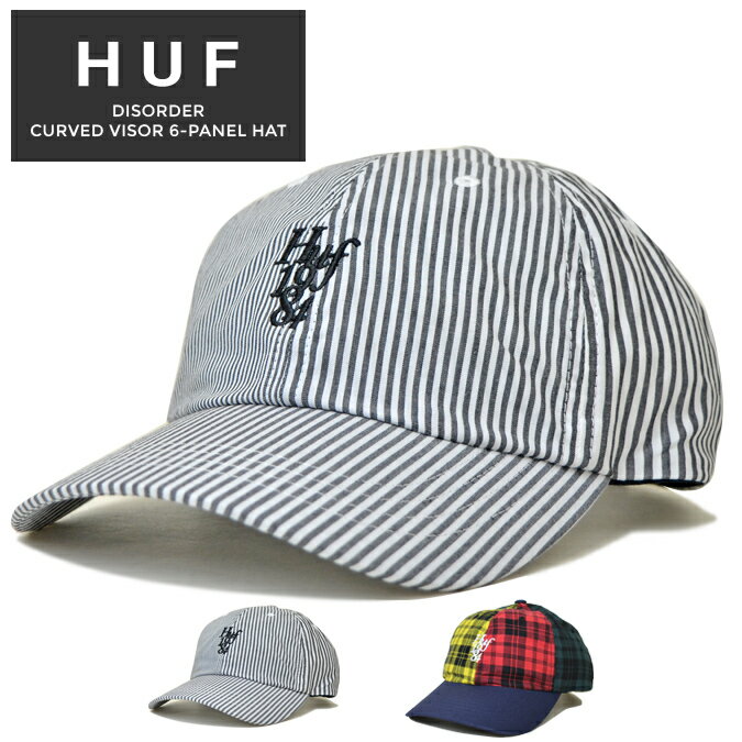 楽天Slow time life【割引クーポン配布中】 HUF ハフ キャップ DISORDER CURVED VISOR 6-PANEL HAT 帽子 ストラップバックキャップ 6パネルキャップ CAP ホワイト マルチ HT00442 【バーゲン】