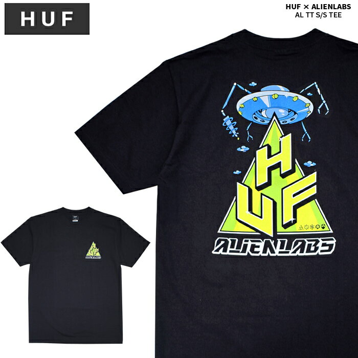 HUF × ALIENLABS ハフ × エイリアンラボ Tシャツ AL TT S/S TEE 半袖 カットソー トップス メンズ M-XL ブラック TS02121 
