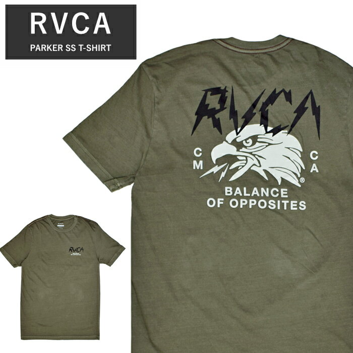 樂天商城 - RVCA ルーカ Tシャツ PARKER SS T-SHIRT TEE 半袖 カットソー トップス メンズ S-XL ブラック オリーブ M4381RPA 【単品購入の場合はメール便発送】