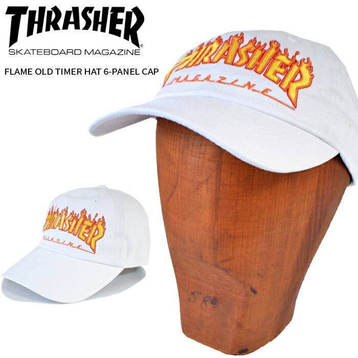 樂天商城 - THRASHER スラッシャー FLAME OLD TIMER HAT 6-PANEL CAP キャップ STRAPBACK CAP 6パネルキャップ ストラップバックキャップ 帽子 メンズ レディース ユニセックス ストリート スケート 【バーゲン】