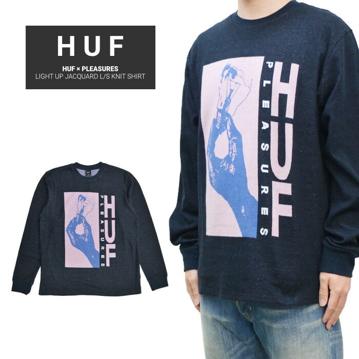 Rakuten - HUF × PLEASURES ハフ × プレジャーズ セーター LIGHT UP JACQUARD L/S KNIT SHIRT 長袖 ロンT ニット カットソー トップス メンズ M-XL ブラック KN00381 【バーゲン】