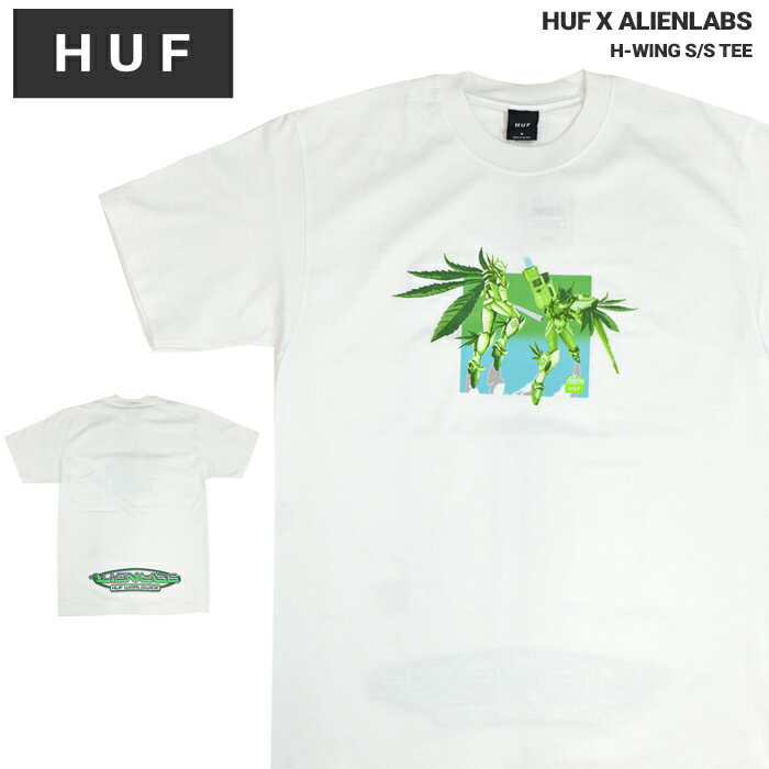 【割引クーポン配布中】 HUF × ALIENLABS ハフ × エイリアンラボ Tシャツ AL H-WING S/S TEE 半袖 カットソー トップス メンズ M-XL ホワイト TS02125 【単品購入の場合はメール便発送】