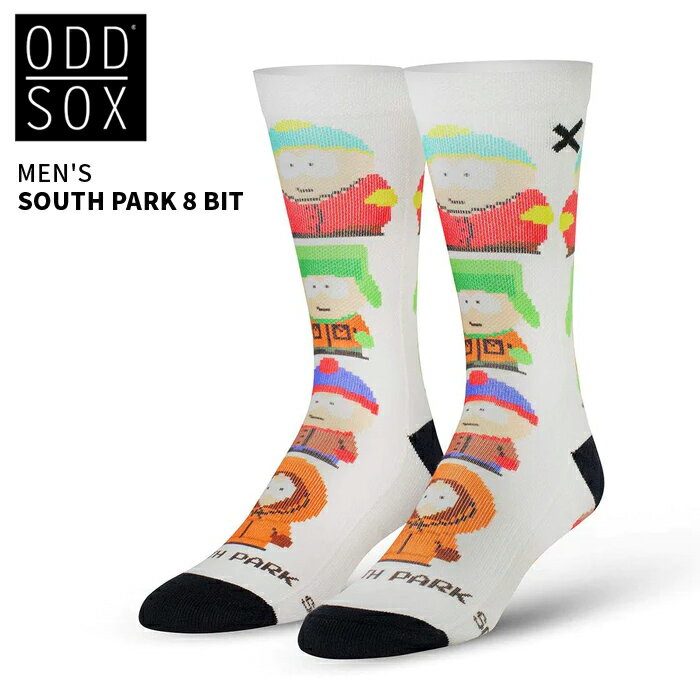 【割引クーポン配布中】 ODD SOX オッドソックス ソックス 靴下 SOUTH PARK 8 BIT CREW SOCKS クルーソックス サウスパーク 【メール便発送で送料無料】