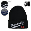 【割引クーポン配布中】 COMMUNITY 54 コミュニティー54 Players Beanie ビーニー ニット帽 帽子 キャップ【RCP】【クリアランス】(4)