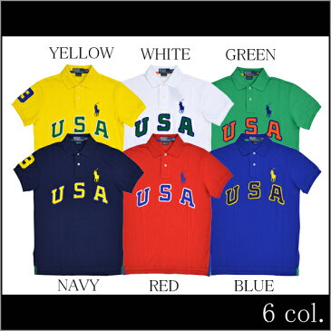 【割引クーポン配布中】 POLO by Ralph Lauren ポロ ラルフローレン Custom-Fit USA Big Pony Polo メンズ ポロシャツ ビッグポニー 半袖【RCP】【スプリングバーゲン】