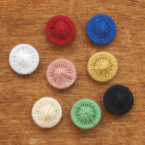 チャルカ チェコの糸ボタン 6個セット 12mm 【ボタン かわいい おしゃれ セット 手芸 パーツ 入園 入学 女の子】【メール便対象品】のサムネイル