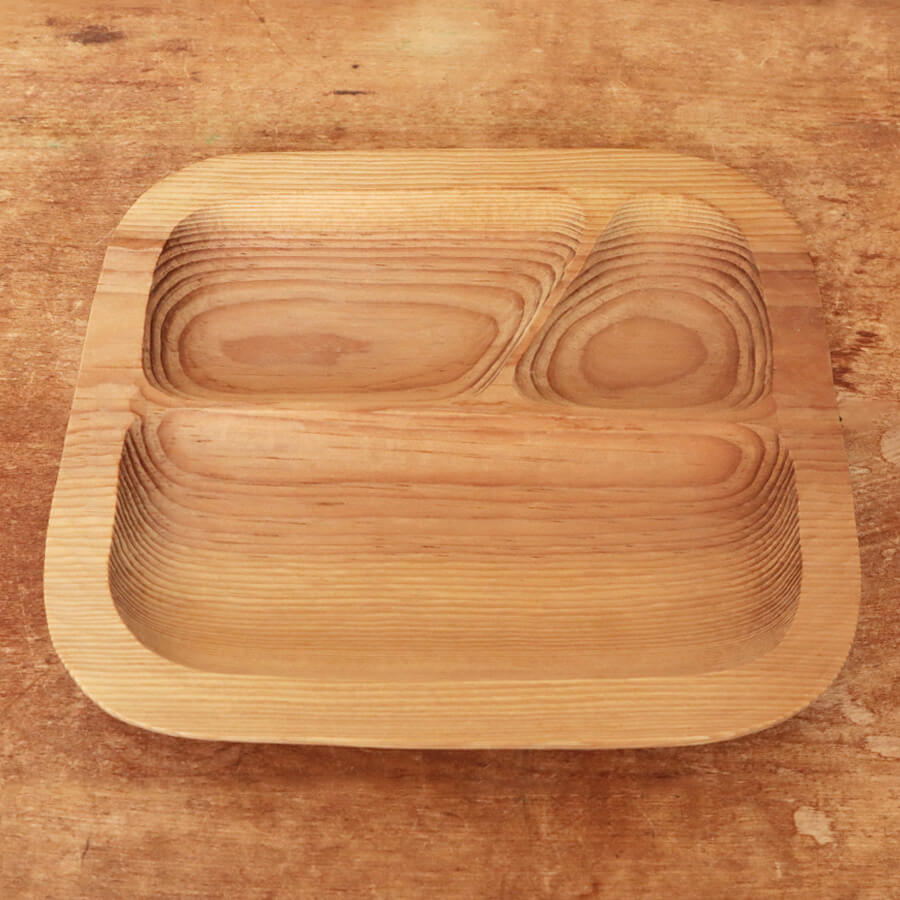 食器 プレート 木製 無塗装 皿 子供 キッズ 子供用 おしゃれ かわいい 木の食器 小物入れ うつわ ラオス製 木製 キッズプレート 無塗装 【メール便対象品】