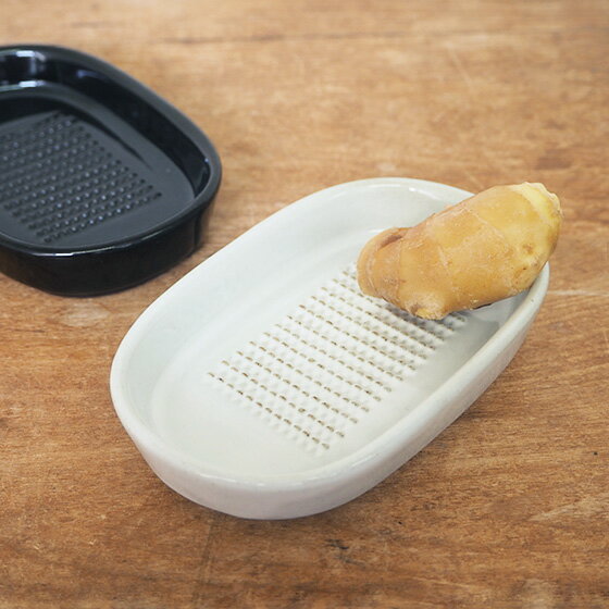 かもしか道具店 しょうがおろし器 【おろし金 おろしがね おろし器 薬味 日本製 皿 おしゃれ 陶器 和食器】のサムネイル