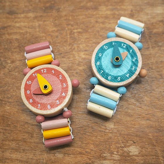 楽天slowworks腕時計 おもちゃ 木製 時計 女の子 アクセサリー ブレスレット 知育玩具 子供 かわいい おしゃれ ベルギー Egmont toys エグモントトイズ おもちゃの腕時計 【メール便対象品】