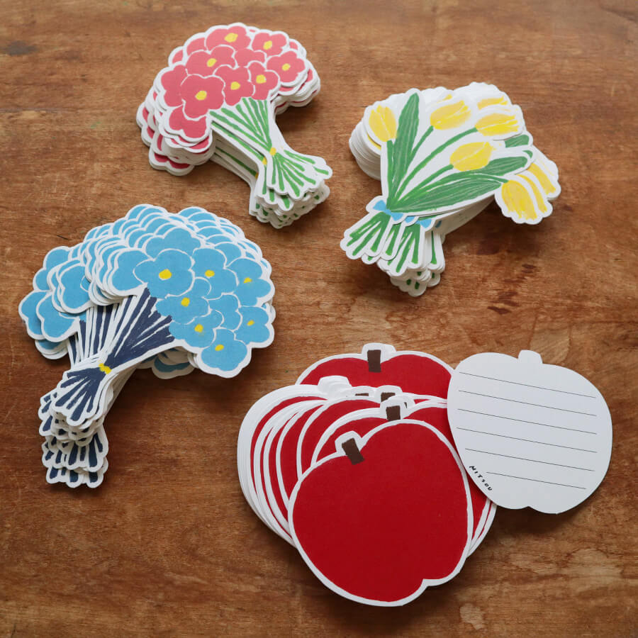 倉敷意匠 mitsou 切り抜きカード 40枚セット 【カード ギフトカード メッセージ ミニカード タグ かわいい おしゃれ】 【メール便対象品】