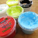 指を使って描くことができる!ペベオ社の布用アクリル絵の具。