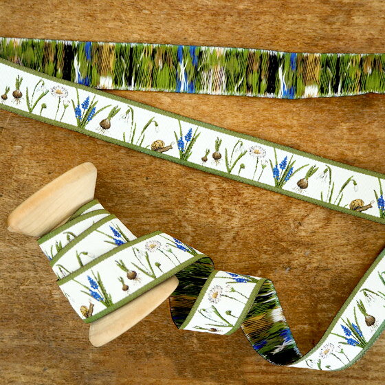 チロリアンテープ 手芸 花 チロルテープ リボン 女の子 男の子 入園 入学 かわいい 北欧 ドイツ acufactum アクファクトゥム 刺繍リボン 植物 1m 【メール便対象品】のサムネイル