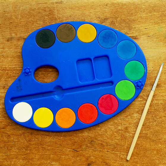 絵具 固形 水彩絵具 セット 安全 子供 女の子 男の子 画材 お絵描き 入園 入学 MOROCOLOR モロカラー キッズ 固形水彩絵の具 パレット 12色 ...