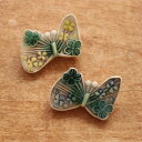 TOMI-kobo 陶器 ブローチ ちょうちょ ジュエリー ハンドメイド アクセサリー レディース おしゃれ かわいい 母の日 オケージョン 入学式 入園式 【...