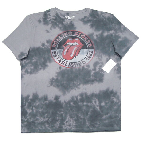 LUCKY BRAND【タイダイ染めとウォッシュによるビンテージ感】THE ROLLING STONES 半袖 Tシャツ【グレー/チャコール】新品 ラッキーブランド メンズ ローリングストーンズ Bravado ベロマーク JUNK FOOD ジャンクフード DIESEL ディーゼル Tailgate【NEW YORK買い付け】
