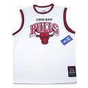 ULTRA GAME【公式ライセンス★ふんだんに刺繍を使った迫力のチームロゴ】NBA CHICAGO BULLS ゲームジャージ【ホワイト/レッド/ブラック】新...