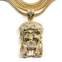 金メッキジーザス ネックレス新品 メンズ レディース 男女兼用 アクセ GOLD ノーブランド King Ice キングアイス KANYE WEST キリスト BLING BLING ブリンブリン B系 JAY-Z ヒップホップ HIP HOP