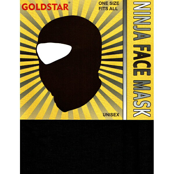 GOLDSTAR【定番★NEW YORKでブレイク中★フリーサイズ】NINJA FACE MASK【ブラック 黒】新品 ゴールドス..