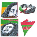 NO BRAND【ラスタカラーを背景にしたBOB MARLEYのプリント】ボブ・マーリー バンダナ【グリーン/イエロー/レッド】新品 ボブマーリー メンズ レディース 男女兼用 ノーブランド CROSS COLOURS クロスカラーズ Jamaica レゲエ Reggae ダンス 衣装【NEW YORK買い付け】