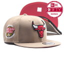 NEW ERA【9FIFTY★通算6回の優勝記念サイドパッチ★フリーサイズ】NBA CHICAGO BULLS ベースボールキャップ【サンドベージュ】新品 ニューエラ キャップ メンズ レディース 男女兼用 シカゴブルズ JORDAN バスケットボール ヒップホップ ダンス HIP HOP【NEW YORK買い付け】