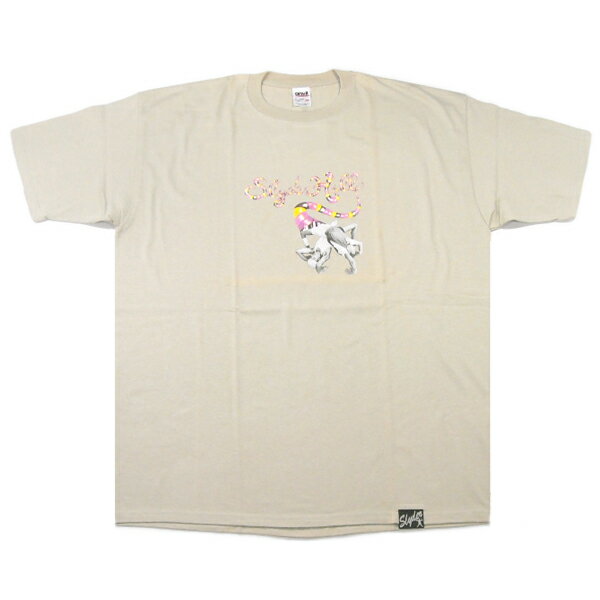 Slyder ORIGINAL【XXLサイズ★オールドスクール期を代表するレーベルロゴ*某有名写真をMIX】Slyder Hill 半袖 Tシャツ【サンドベージ...