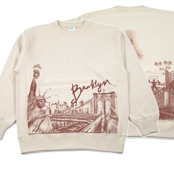 Slyder ORIGINAL【12.0oz★20周年記念モデル★両面プリント】Still diggin' NYC クルーネック スウェット【サンドベージュ】新品 スライ..