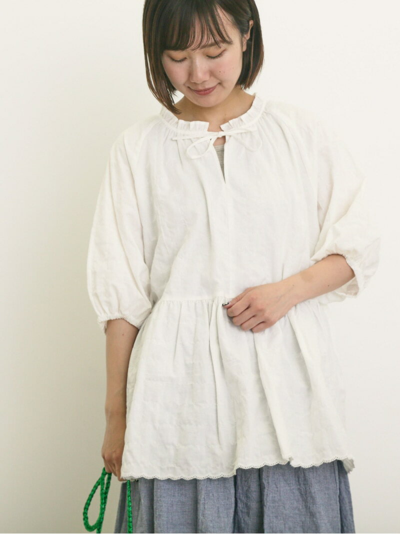 【SALE／50%OFF】裾刺繍前後2WAYスキッパーチュニック Samansa Mos2 サマンサモスモス トップス シャツ・ブラウス ホワイト イエロー ベージュ ブルー ブラック【RBA_E】[Rakuten Fashion]のサムネイル