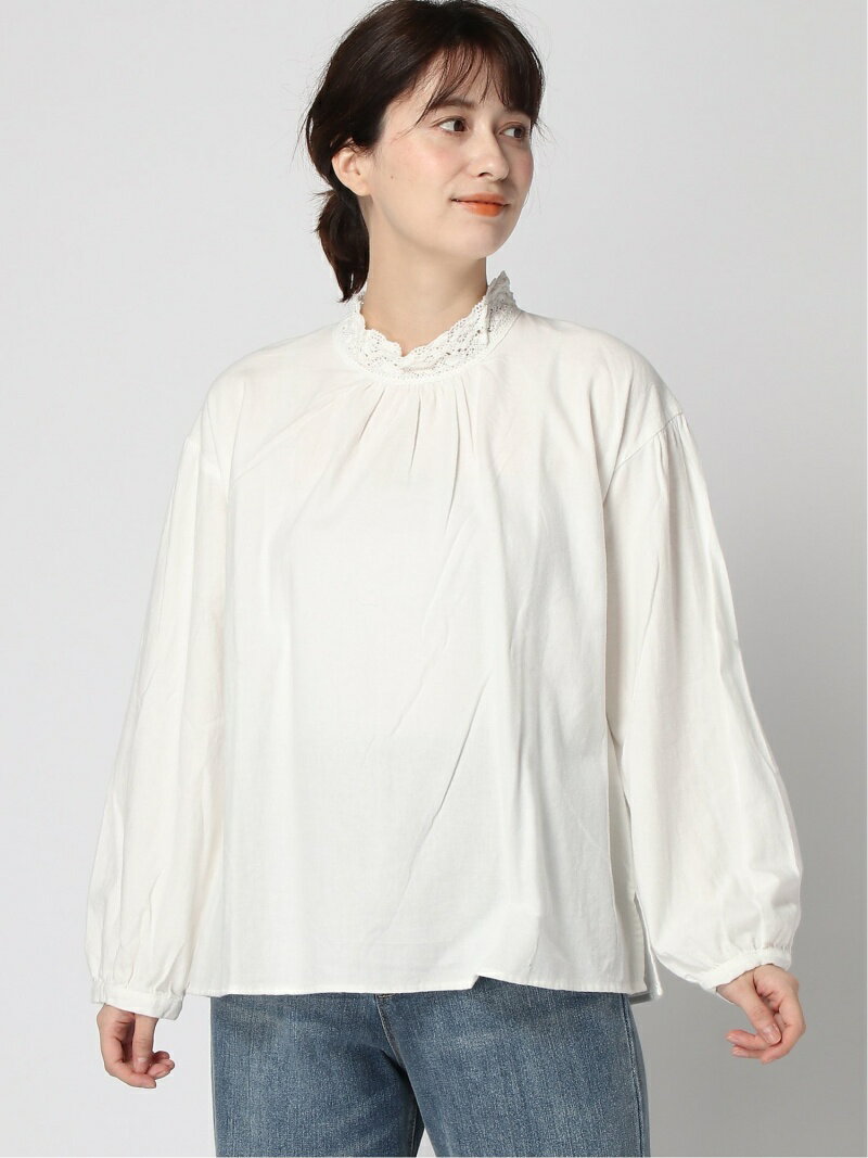 【SALE／64%OFF】Samansa Mos2/スタンド襟レースブラウス Samansa Mos2 サマンサモスモス トップス シャツ・ブラウス ベージュ グレー ホワイト【RBA_E】[Rakuten Fashion]のサムネイル