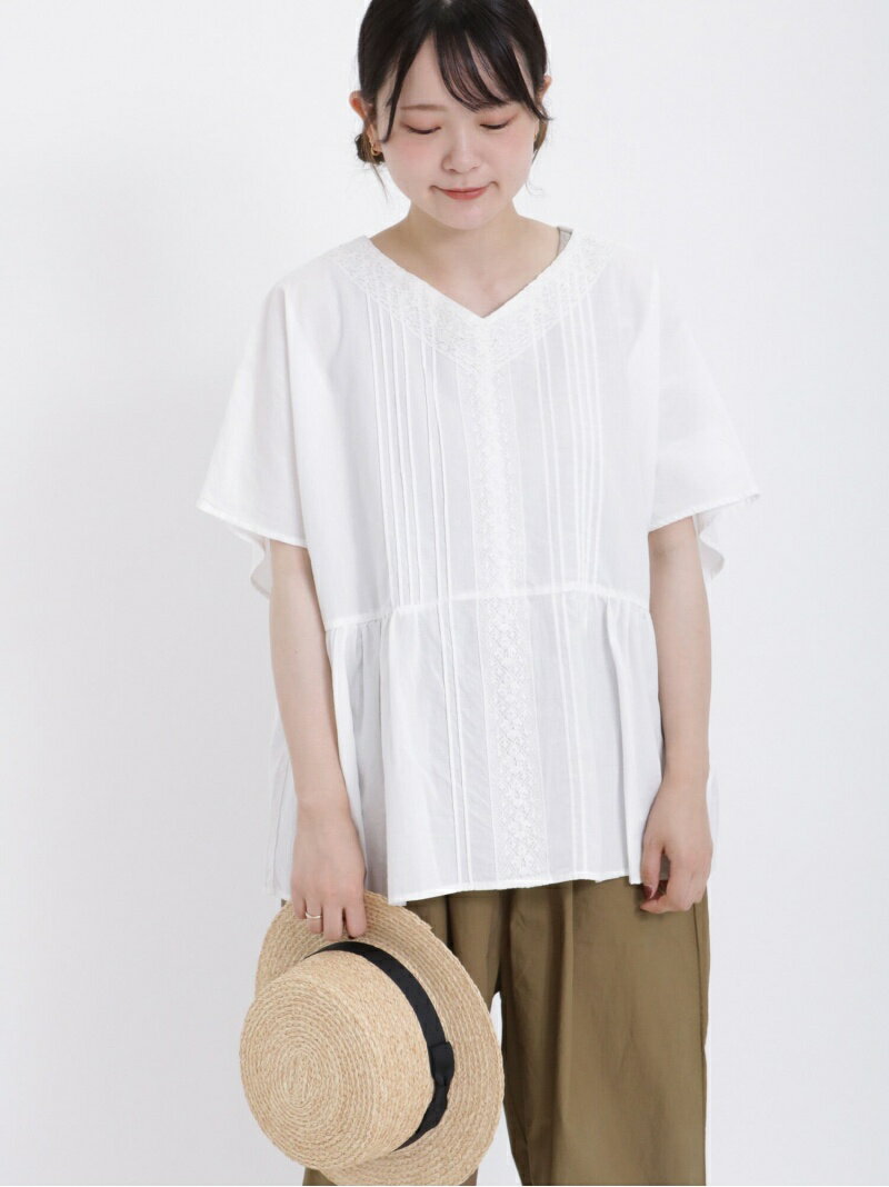【SALE／46%OFF】Vネックレースブラウス Samansa Mos2 サマンサモスモス トップス シャツ・ブラウス ホワイト グレー ブラック【RBA_E】[Rakuten Fashion]のサムネイル