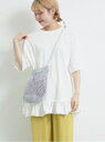 【SALE/30%OFF】ピグメント加工裾フリルチュニックTシャツ SM2 サマンサモスモス ワンピース・ドレス チュニック ホワイト グレー パープル ベージ...